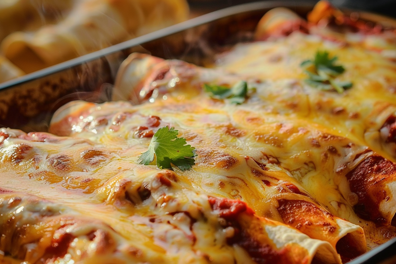 5-Ingredient Cheesy Beef Enchiladas