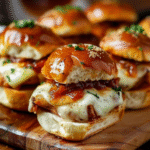 BBQ Chicken Sliders with Melted Mozzarella