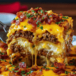 Bacon Cheeseburger Sheet Pan Lasagna