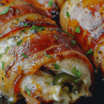 Bacon-Wrapped Jalapeño Popper Stuffed Chicken