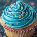 Blue Vanilla Buttercream Cupcakes