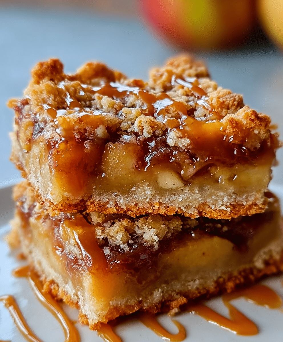 Caramel Apple Crumble Bars