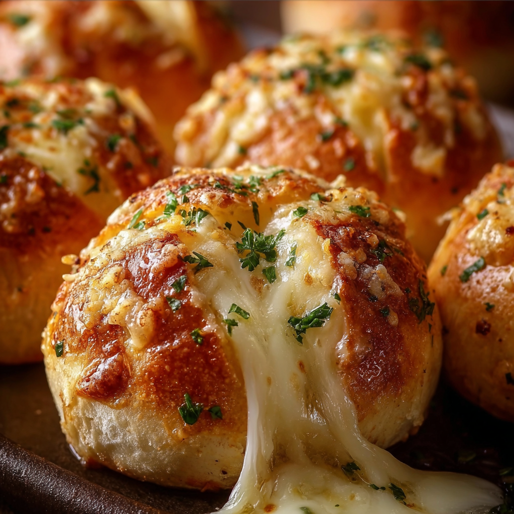 Cheesy Pull-Apart Garlic Bread Rolls