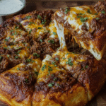 Cheesy Stuffed Birria Pizza