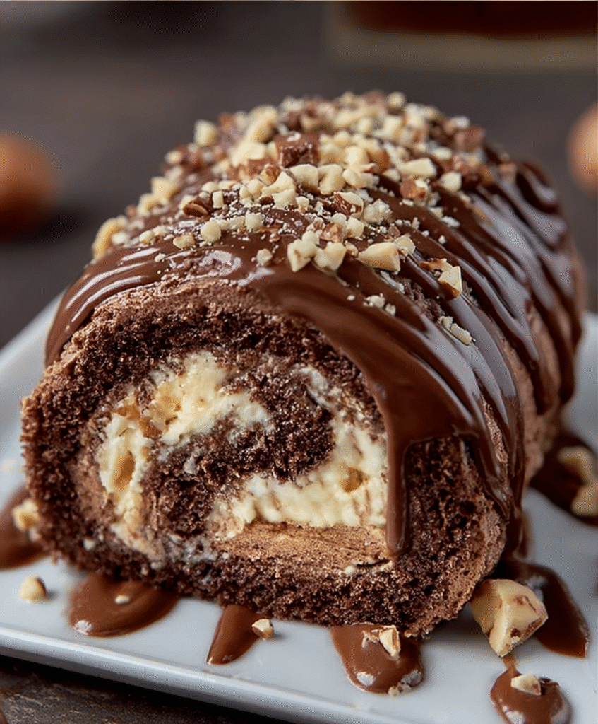 Chocolate Hazelnut Cream Roll
