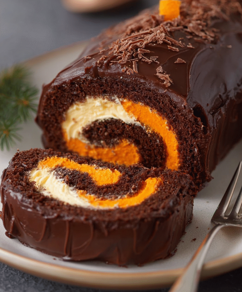 Chocolate Orange Yule Log