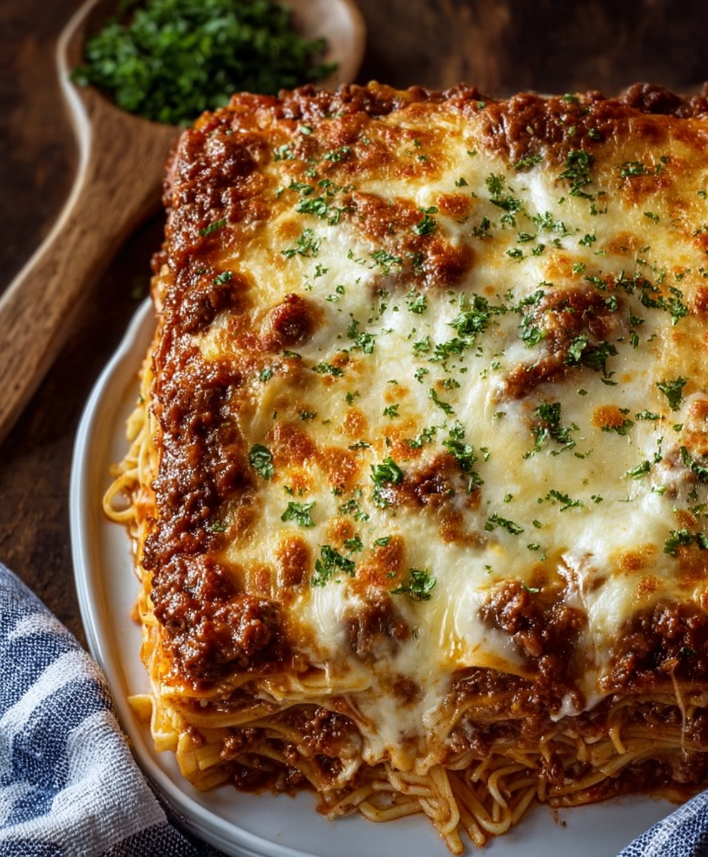 Classic Baked Spaghetti Lasagna