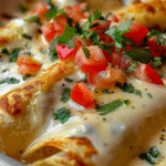 Creamy Chicken Enchiladas with White Sauce