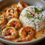 Creamy Garlic Butter Shrimp with Rice