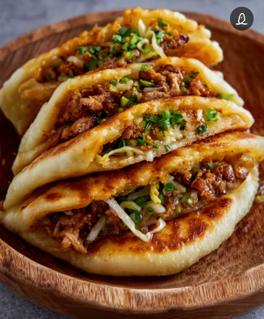 Crispy Pork Stuffed Flatbreads