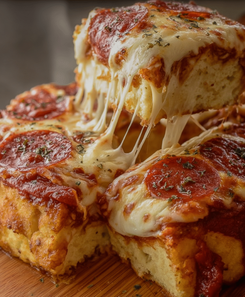 Deep Dish Pepperoni Pizza Cake