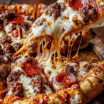 Deep Dish Stuffed Meat Lovers Pizza Pie