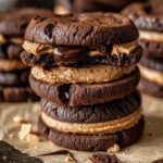 Double Chocolate Peanut Butter Cookie Sandwiches