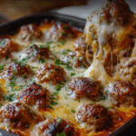 Dump-and-Bake Meatball Parm Casserole