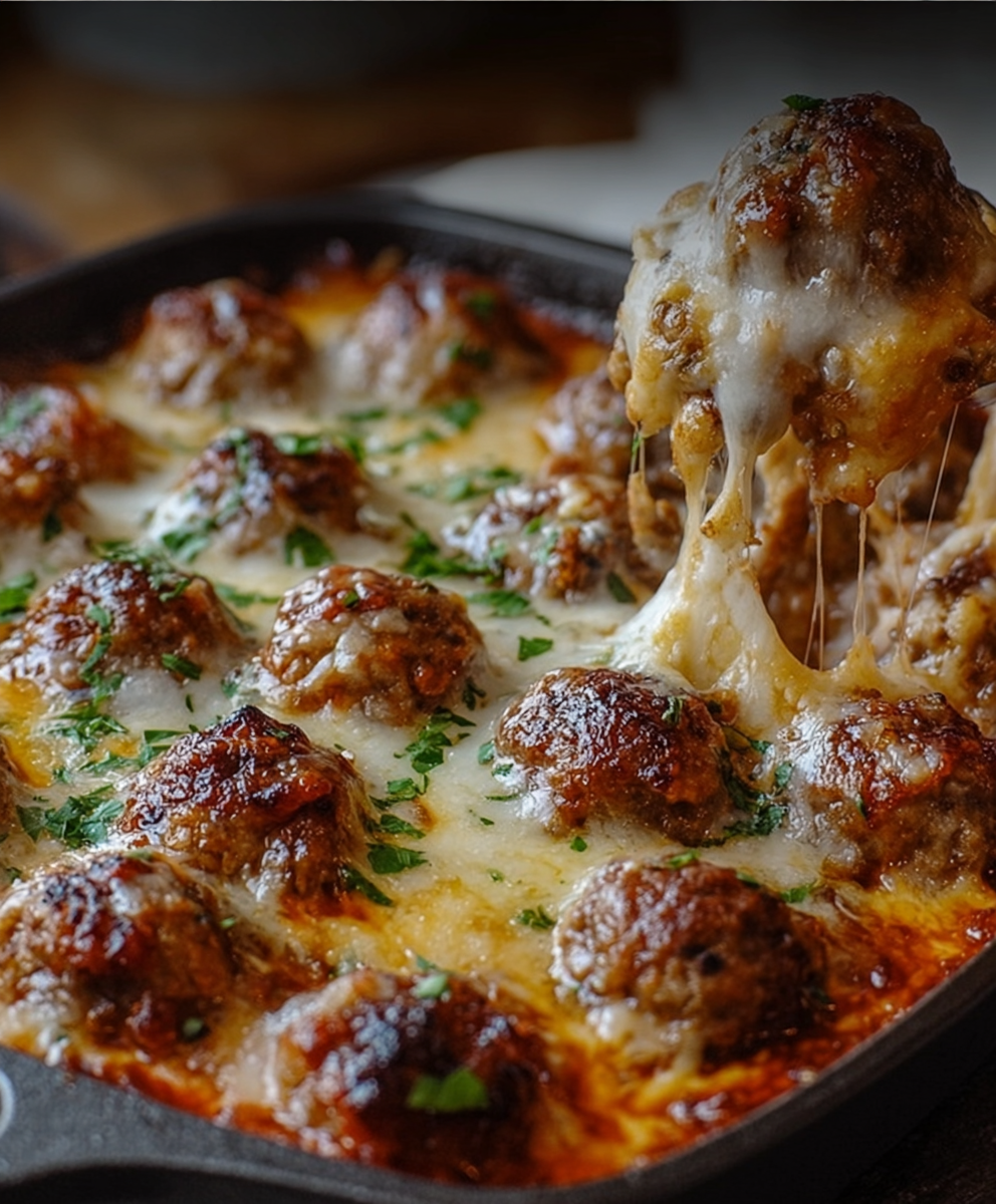 Dump-and-Bake Meatball Parm Casserole