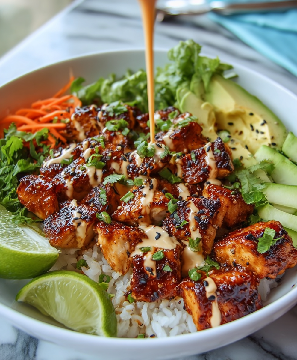 Easy Sweet Chili Chicken Bowl