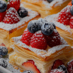 Flaky Berry Custard Pastry Squares