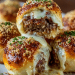 Garlic Parmesan Cheeseburger Bombs