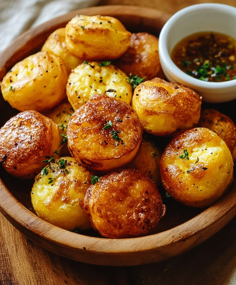 Golden Pancake Poppers