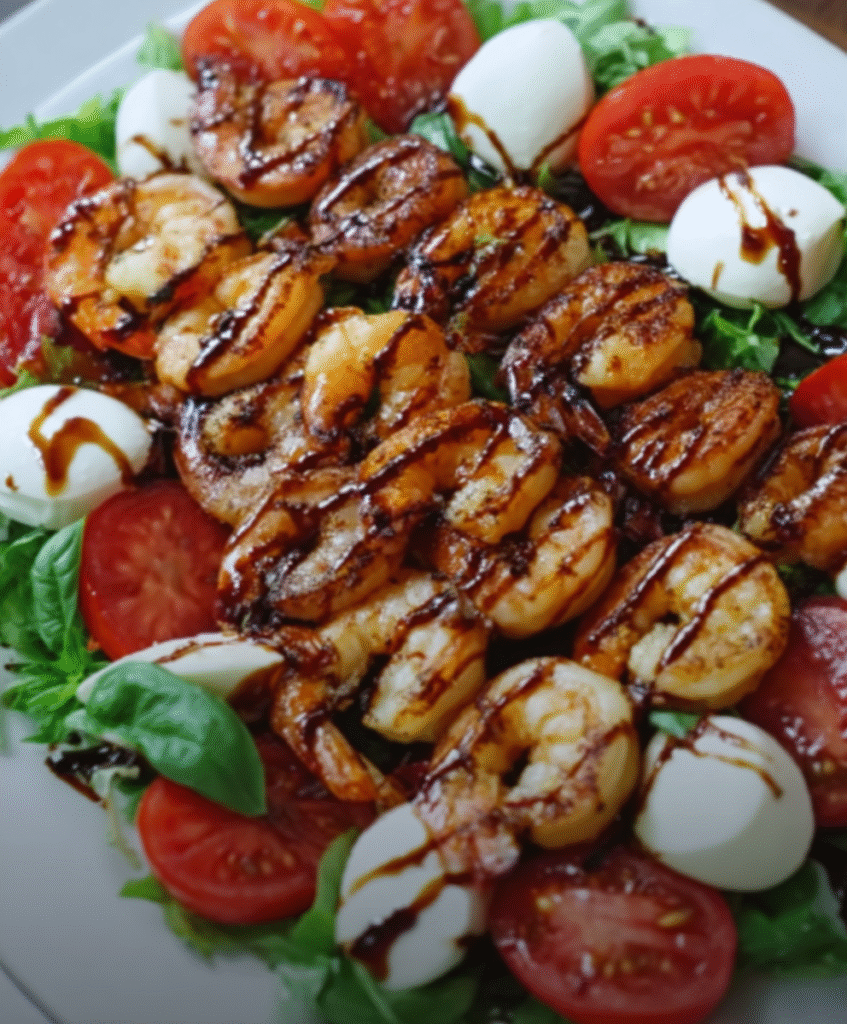 Grilled Shrimp Caprese Salad
