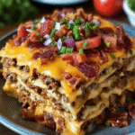 Loaded Bacon Cheeseburger Lasagna