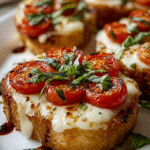Mini Caprese Garlic Bread Melts