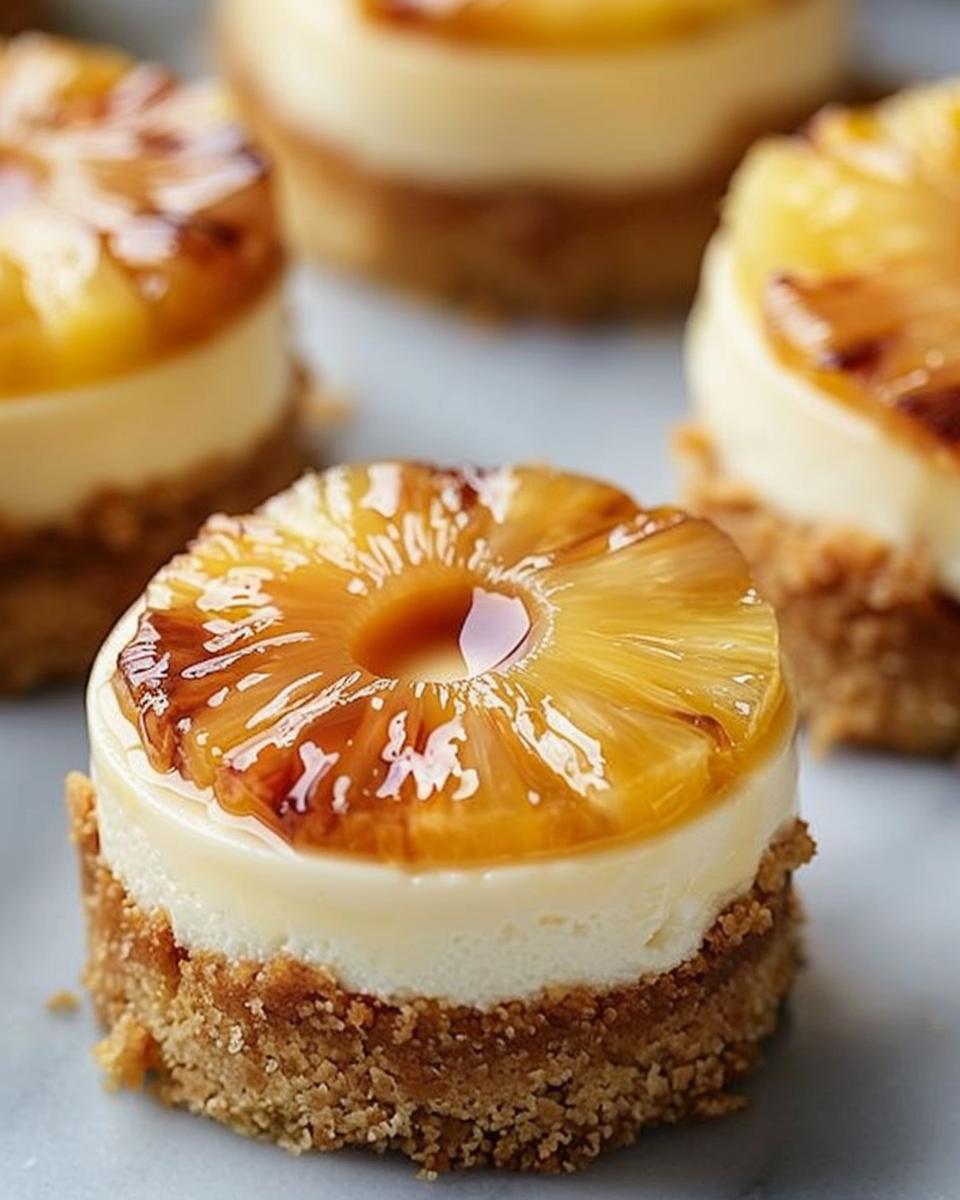 Mini Pineapple Upside-Down Cheesecakes