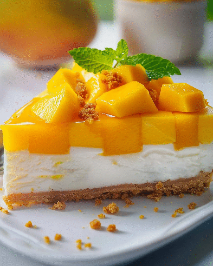 No-Bake Mango Cheesecake