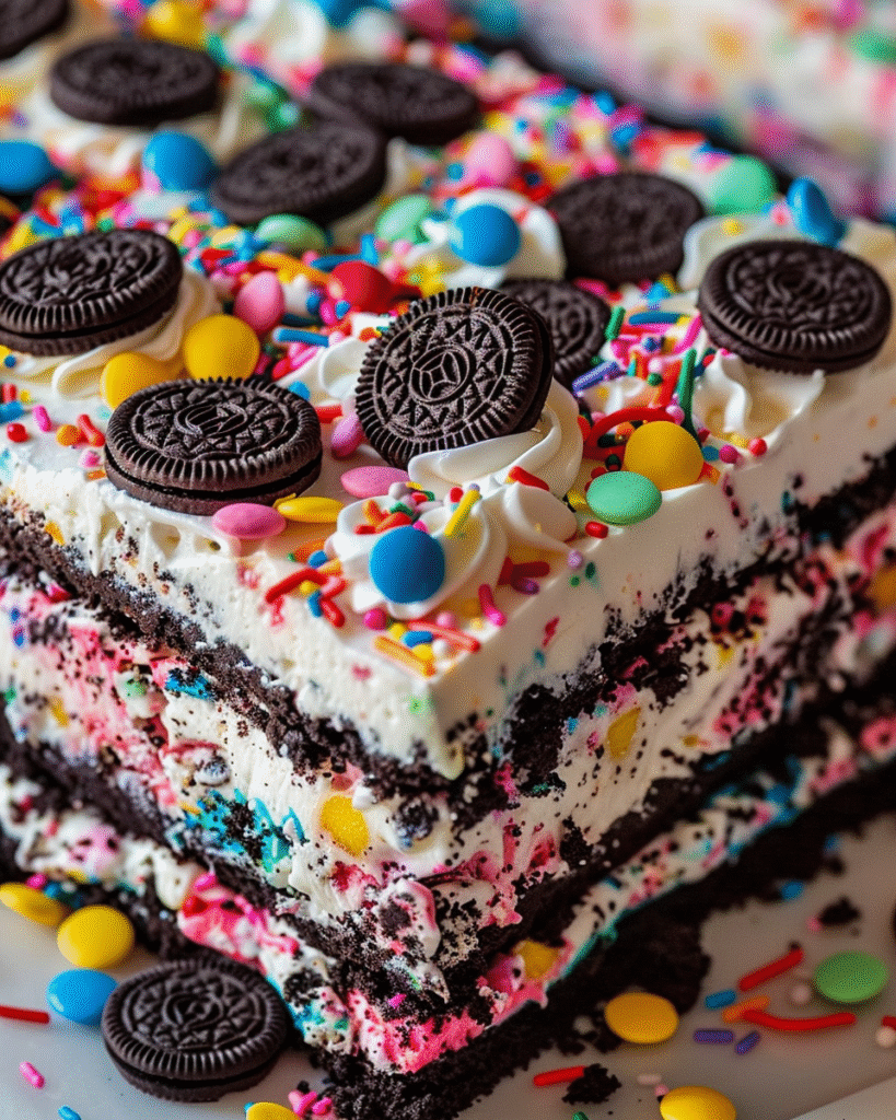 Oreo Funfetti Icebox Cake