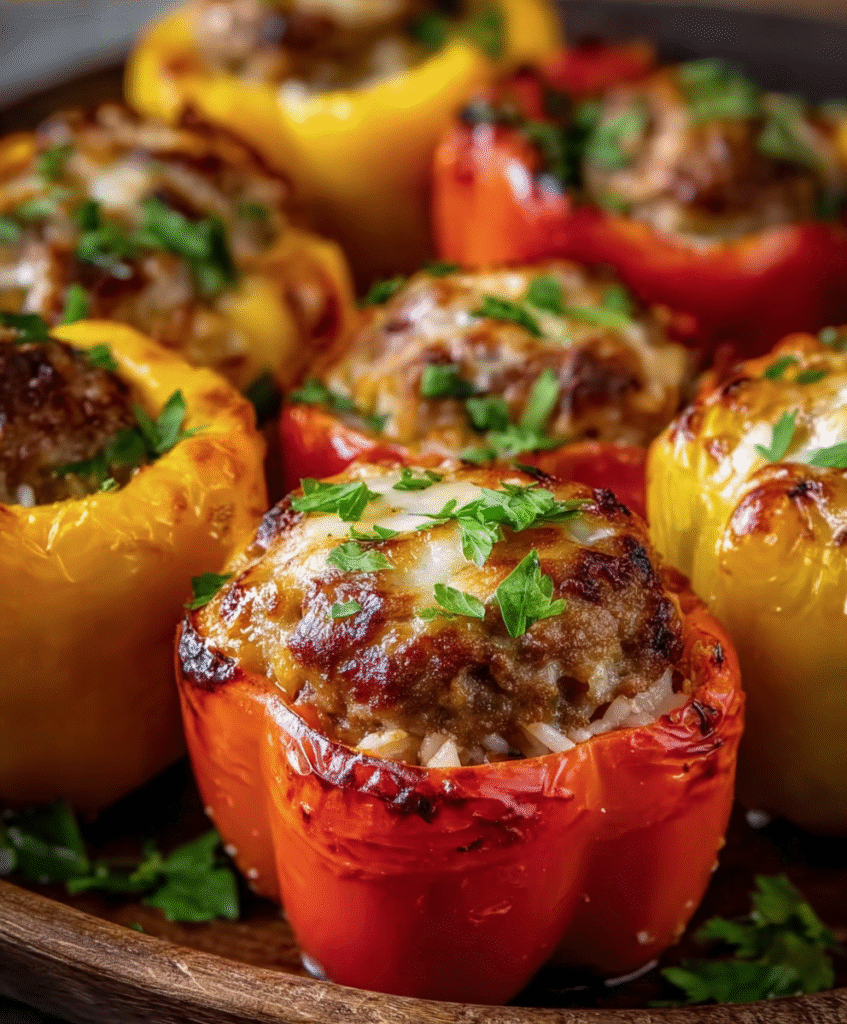 Oven-Roasted Stuffed Mini Bell Peppers