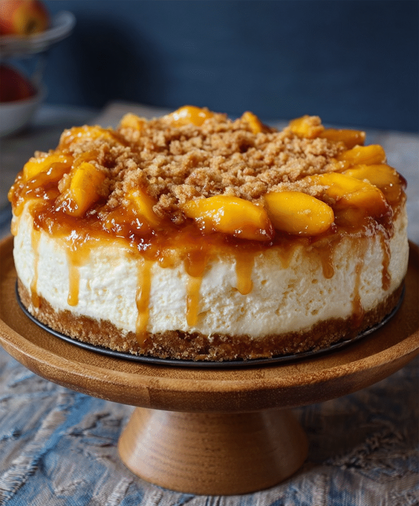 Peach Cobbler Cheesecake
