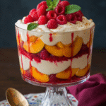 Peach Raspberry Cream Trifle