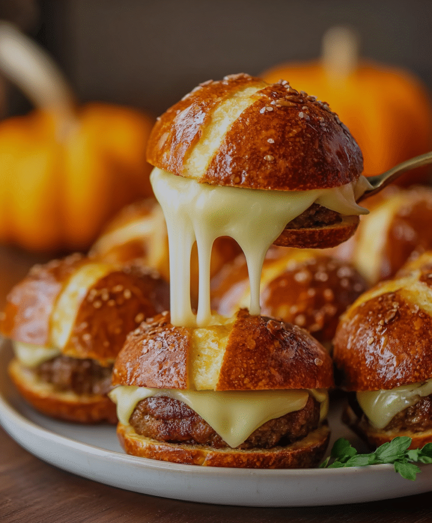 Pumpkin Pretzel Sliders