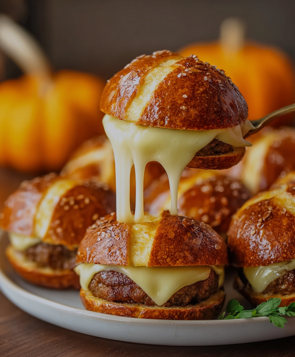 Pumpkin Pretzel Sliders