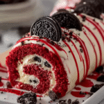 Red Velvet Oreo Roll Cake