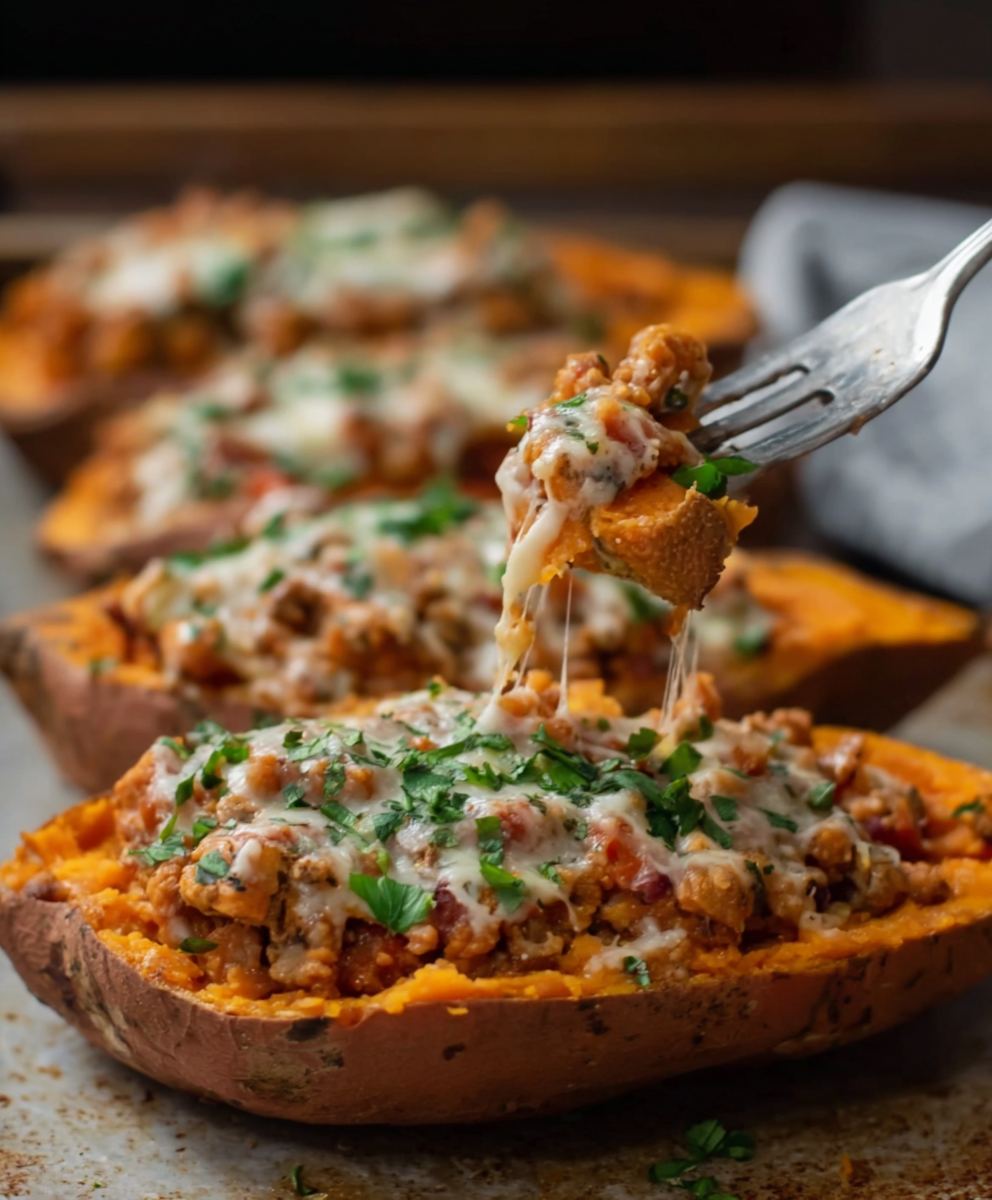 Savory Turkey-Stuffed Sweet Potatoes