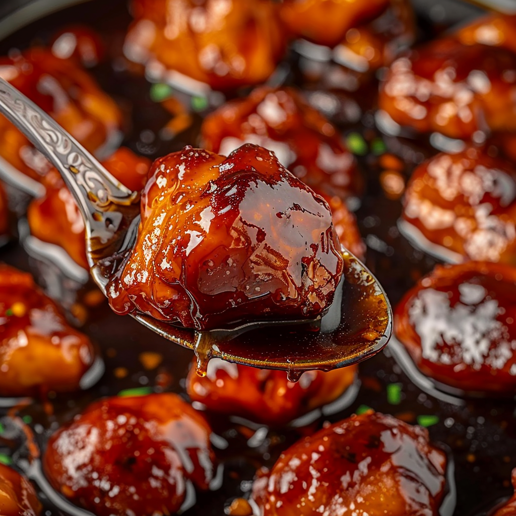 Sticky Honey Garlic Glazed Chicken Bites