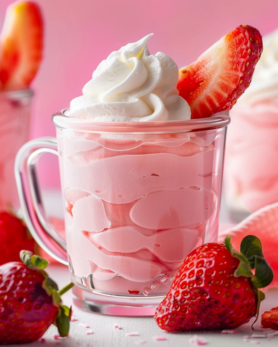 Strawberry Cream Cloud Cups