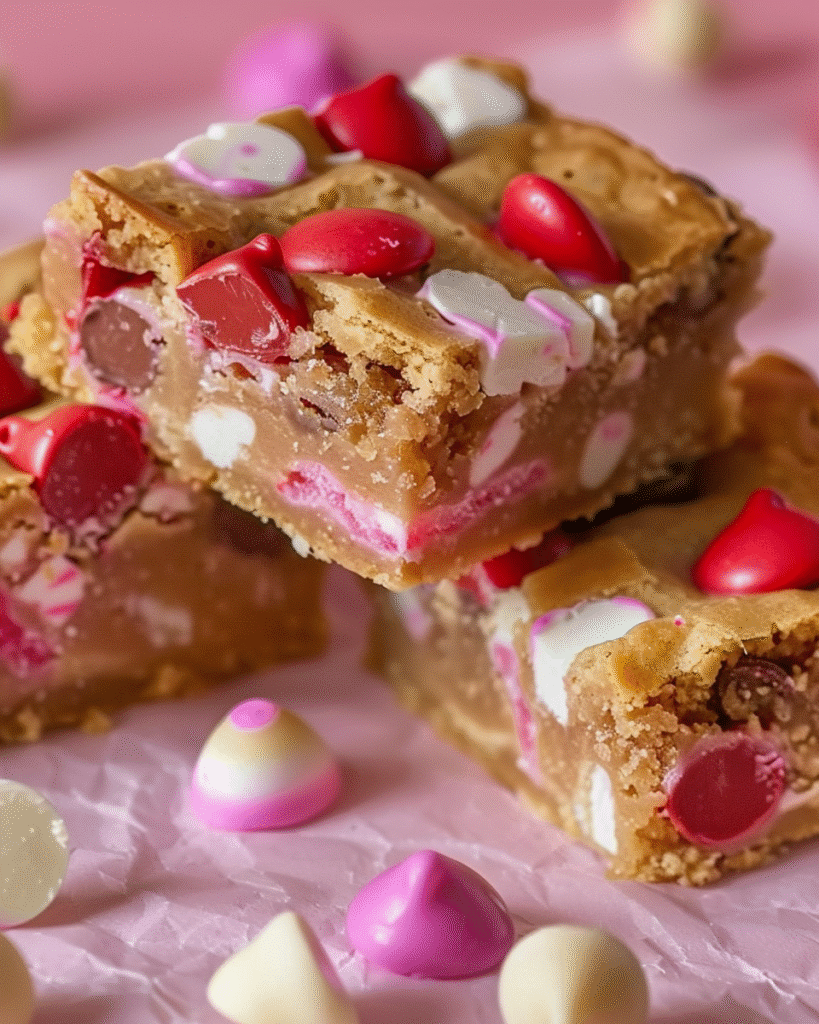Valentine’s Candy Blondies