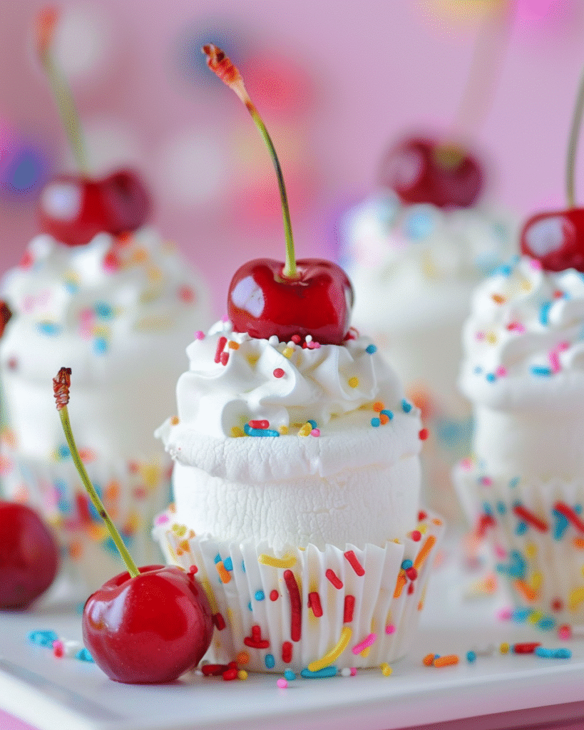 Whipped Cream Marshmallow Sundae Bites