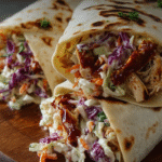 BBQ Chicken Coleslaw Wraps