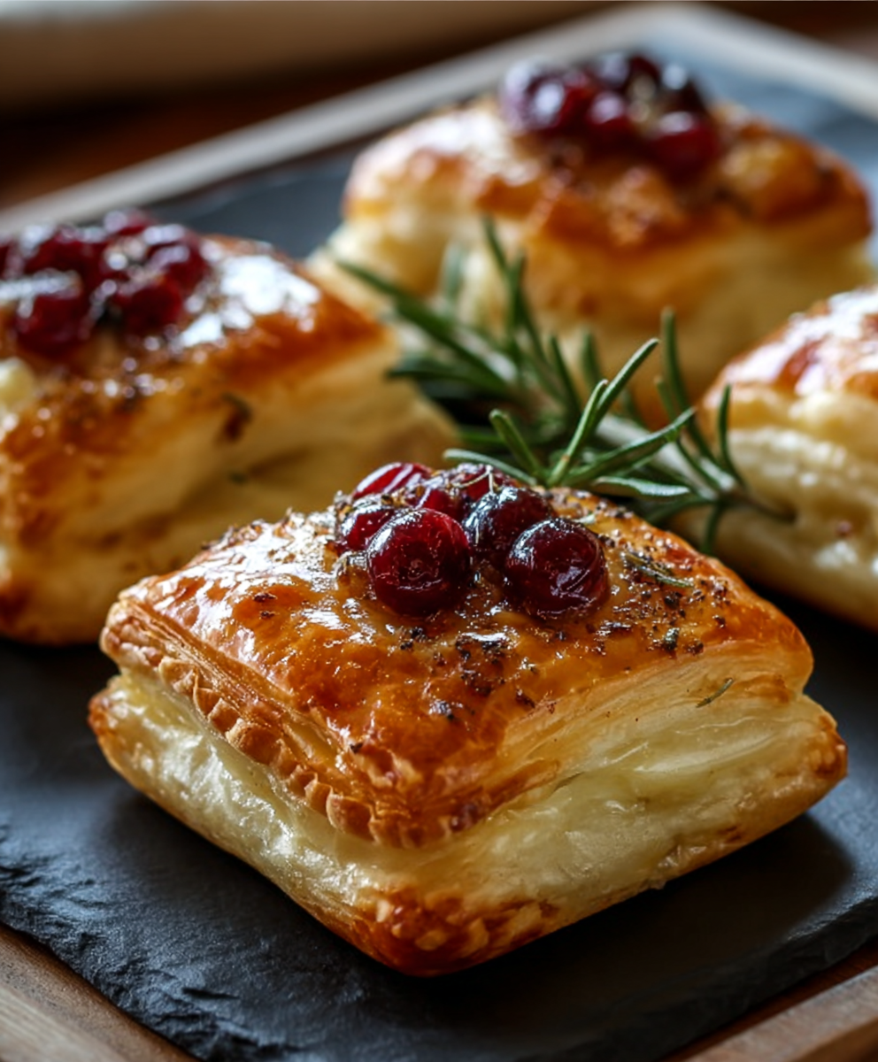 Baked Cranberry Brie Bites