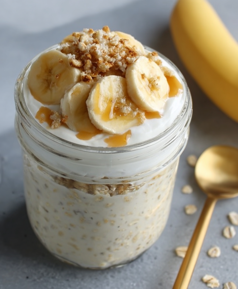 Banana Cream Pie Overnight Oats