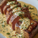 Beef Tenderloin with Dijon Cream Sauce