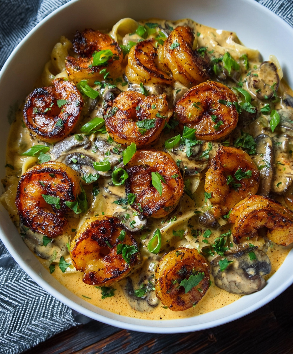 Blackened Shrimp Stroganoff