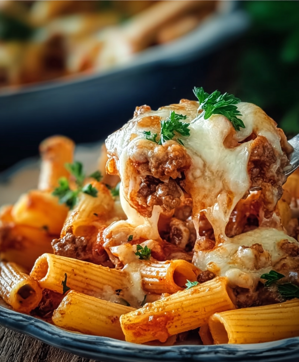 Cheesy Beef Pasta Bake