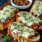 Cheesy Garlic Bread Sloppy Joe Melts