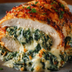 Cheesy Spinach-Stuffed Chicken Breasts