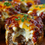 Cheesy Stuffed Meatloaf Bites