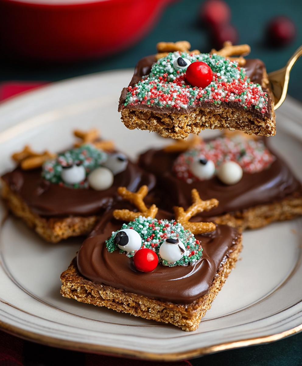 Christmas Graham Cracker Reindeer